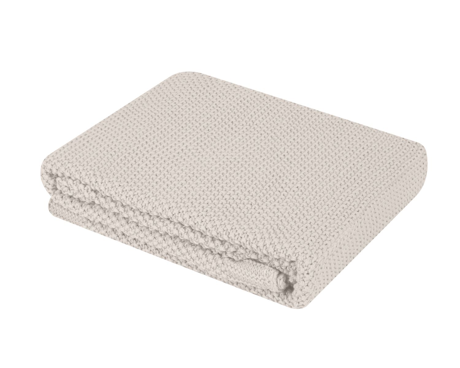 Kikka boo Babydecke Dream Big gestrickt,100% Baumwolle 100 x 75 cm Kuscheldecke beige - Bild 1