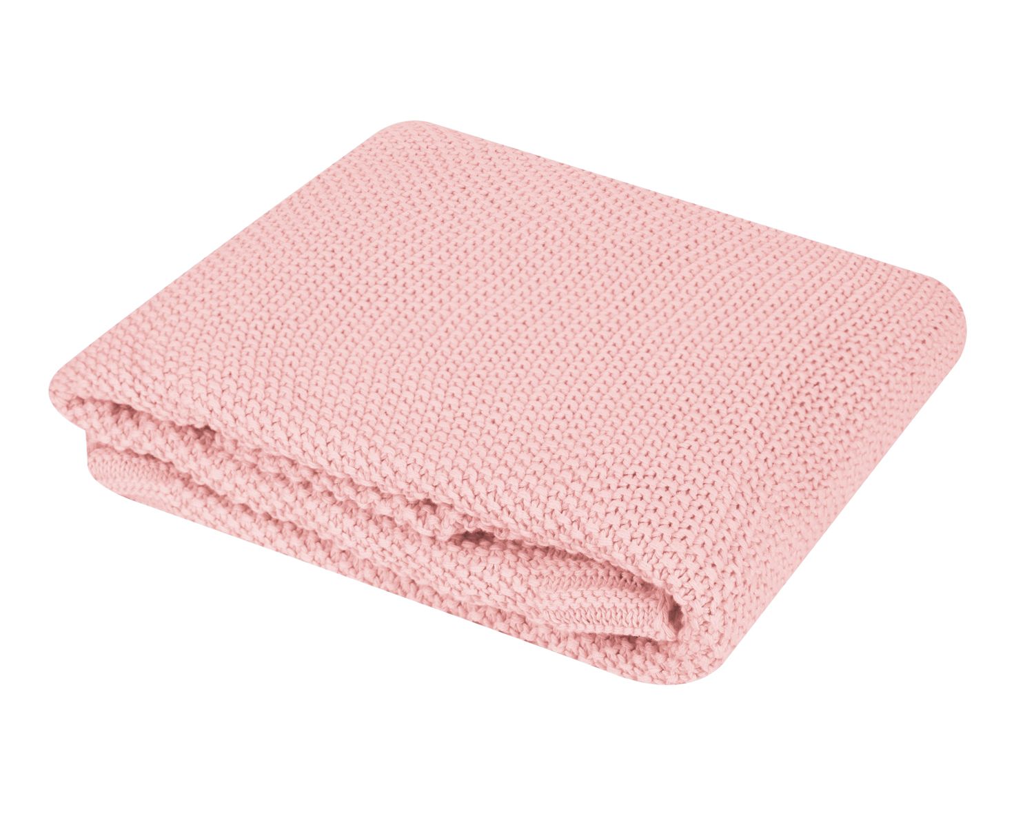 Kikka boo Babydecke Dream Big gestrickt,100% Baumwolle 100 x 75 cm Kuscheldecke rosa - Bild 1