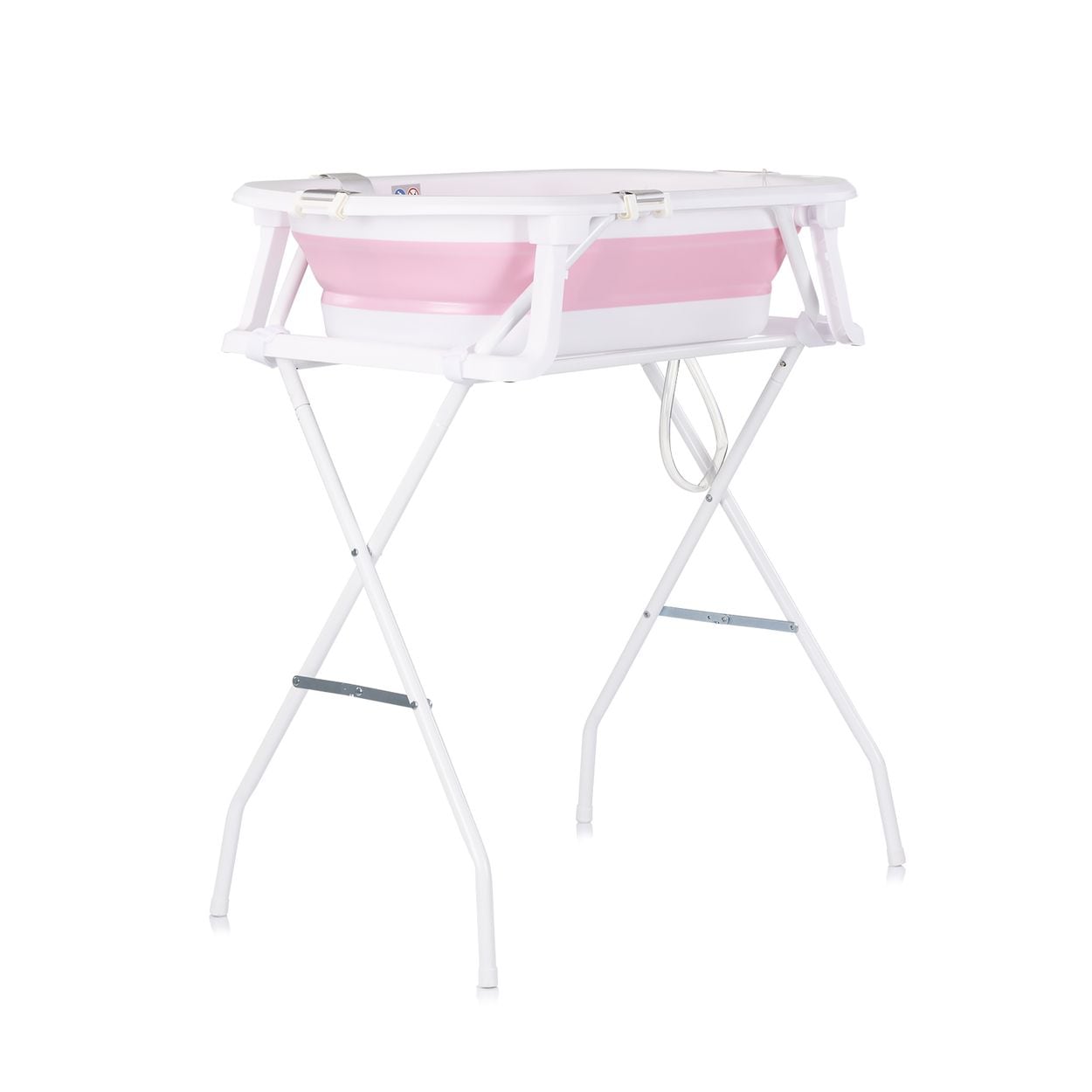 Chipolino Babybadewanne-Set Malibu 78 cm, St&auml;nder, klappbar, Thermometer, Ablauf rosa - Bild 1