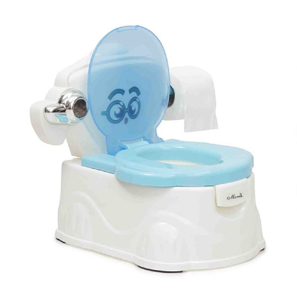 Moni T&ouml;pfchen Omo, R&uuml;ckenlehne, Haltegriffe abnehmbarer Beh&auml;lter, Spritzschutz blau - Bild 1