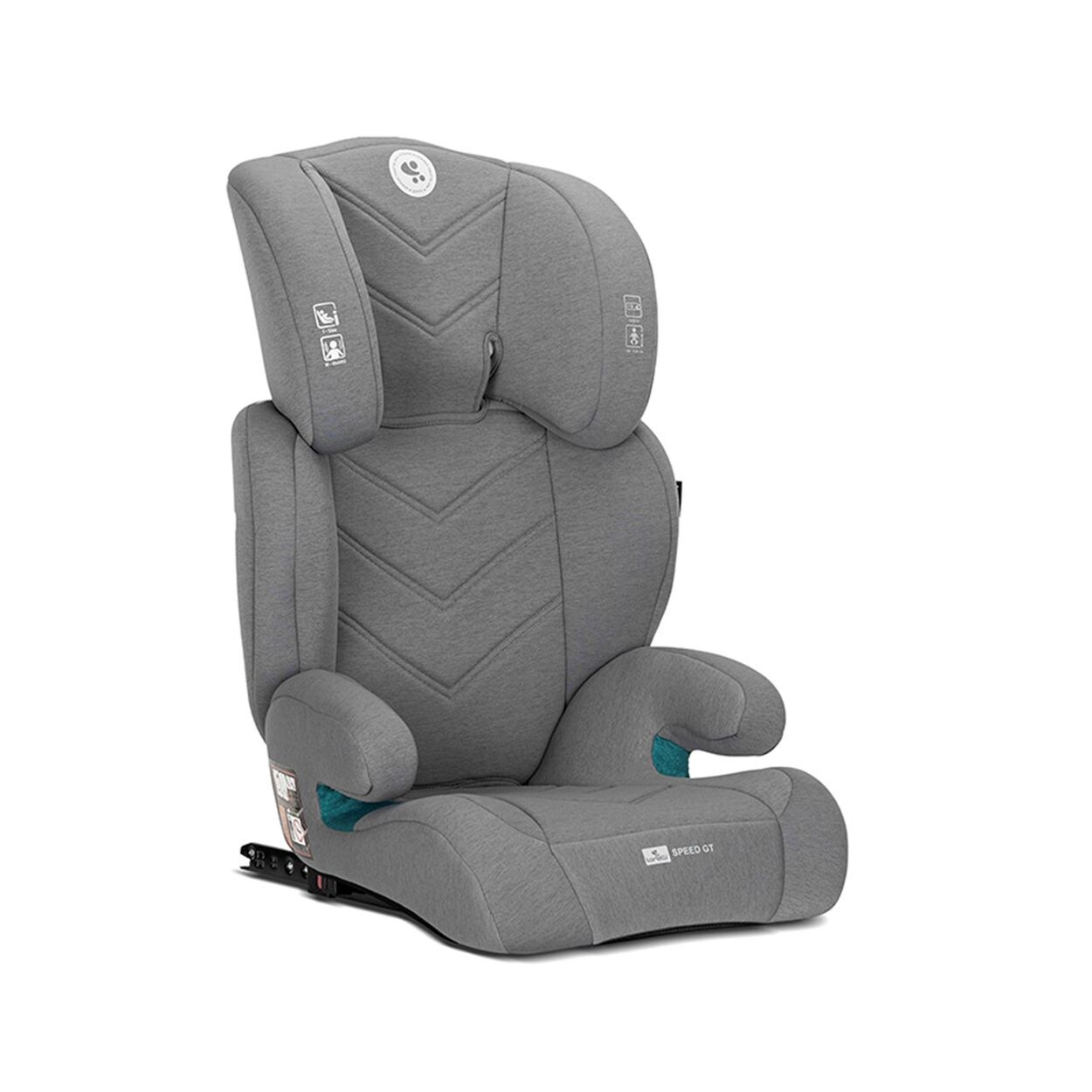 Lorelli Kindersitz Speed GT i-Size (100-150cm) Gruppe 2/3 Isofix Kopfstütze grau