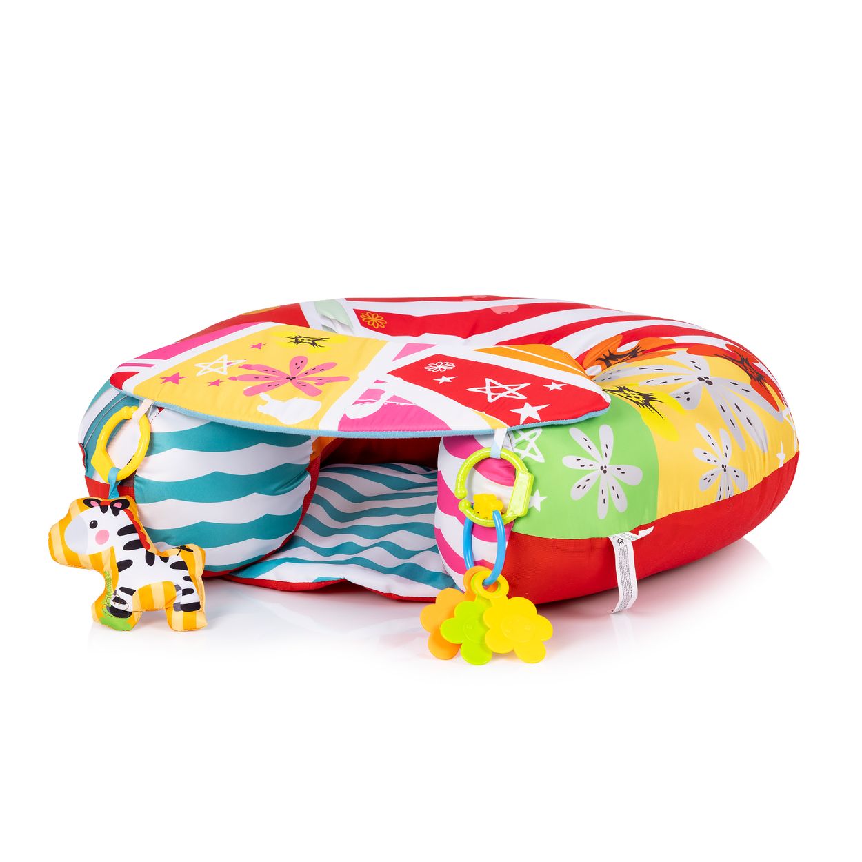 Chipolino Babykissen 2 in 1 Spielkissen, Greiflinge, Kuschelkissen, Sitzkissen bunt - Bild 1