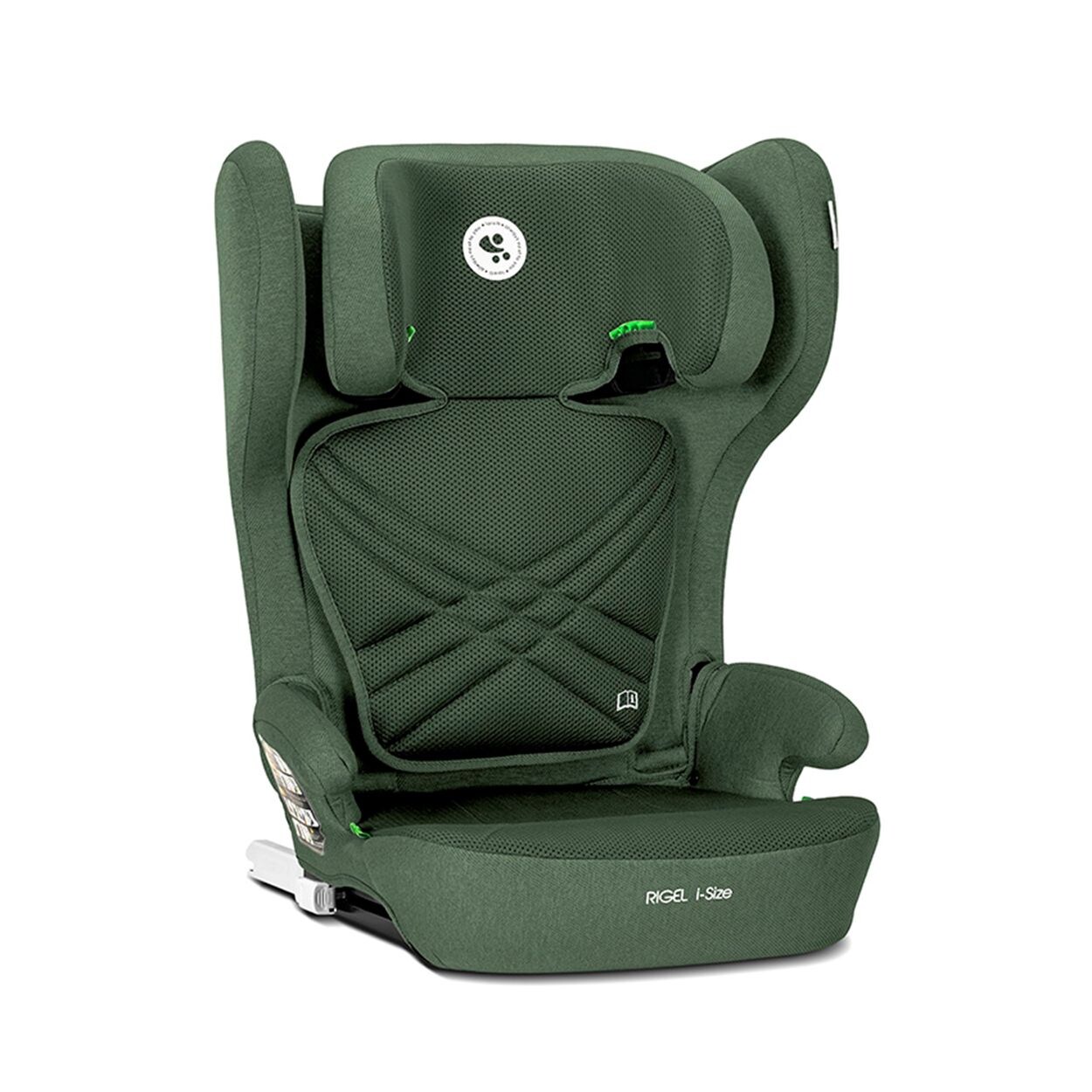 Lorelli Kindersitz Rigel i-Size (100-150cm) Gruppe 2/3 faltbar Isofix Kopfstütze grün