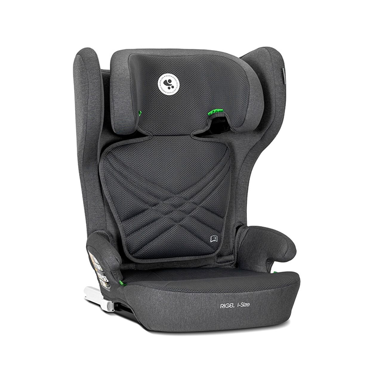 Lorelli Kindersitz Rigel i-Size (100-150cm) Gruppe 2/3 faltbar Isofix Kopfstütze grau