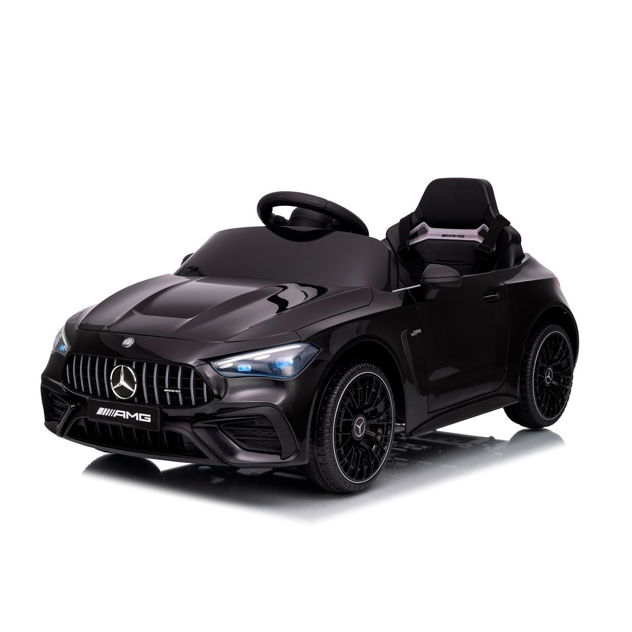 Chipolino Kinder Elektroauto Mercedes AMG CLE 53 Fernbedienung Sto&szlig;d&auml;mpfer LED schwarz - Bild 1