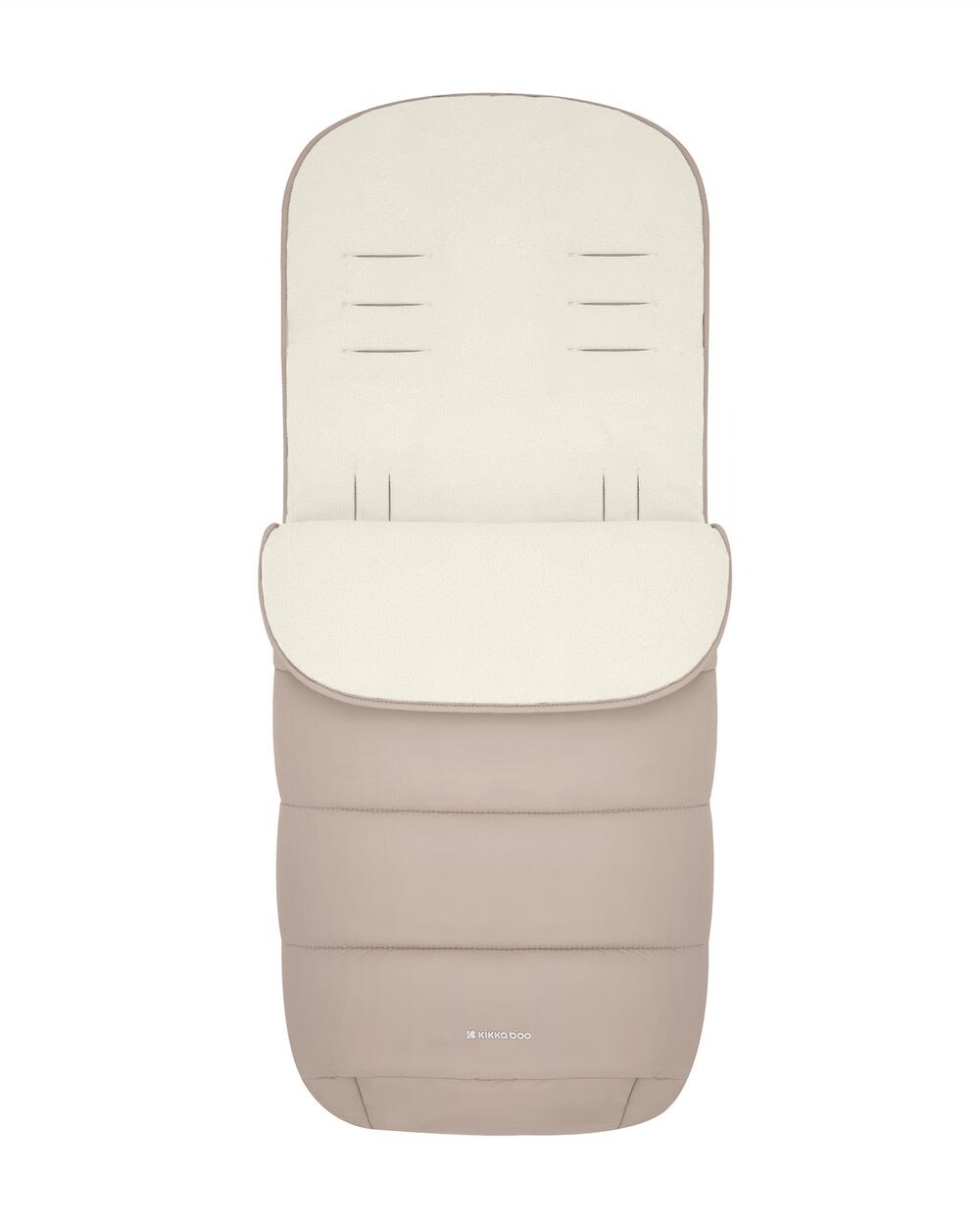 Kikkaboo Fußsack Classic für Kinderwagen Fleece Reißverschluss wasserabweisend hellbraun