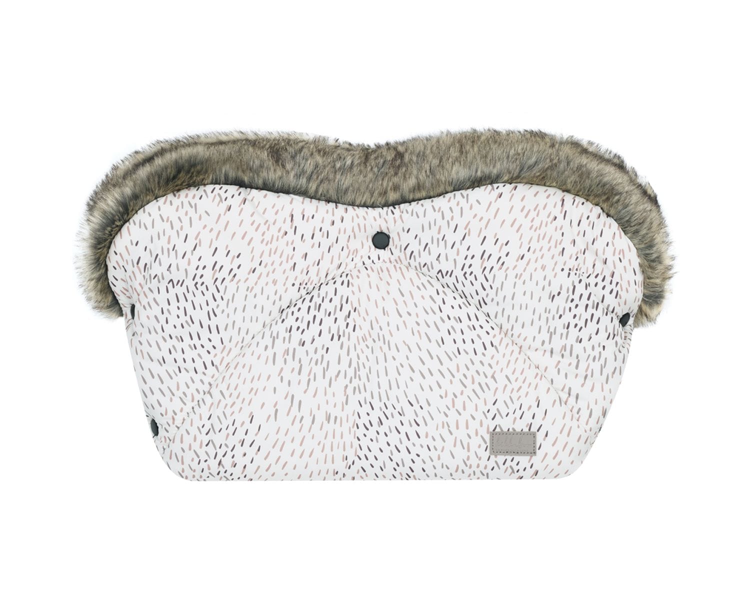 Kikka boo Kinderwagen Handw&auml;rmer Trendy, Fleecefutter, wasserabweisend, Kn&ouml;pfe wei&szlig; - Bild 1