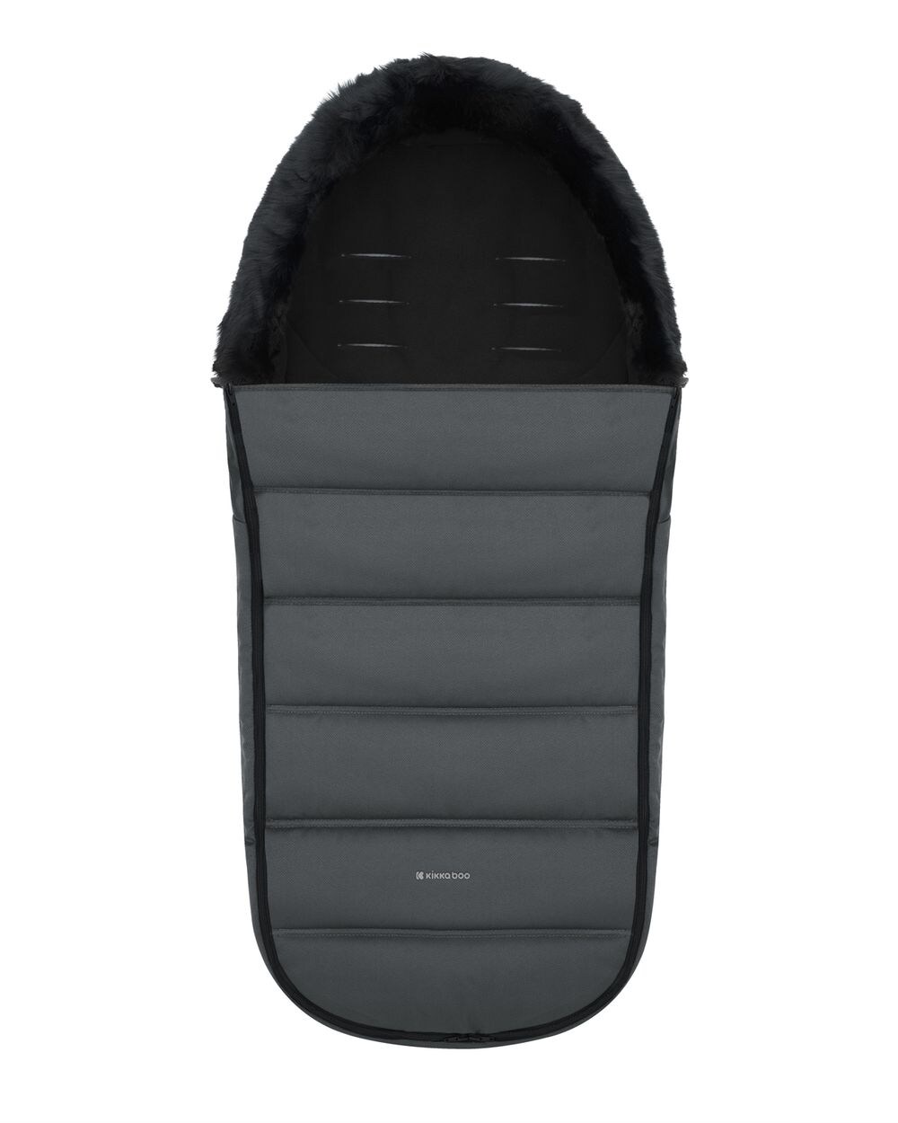 Kikka boo Fußsack Urban für Kinderwagen Reißverschluss Steppdesign Gurtöffnungen grau