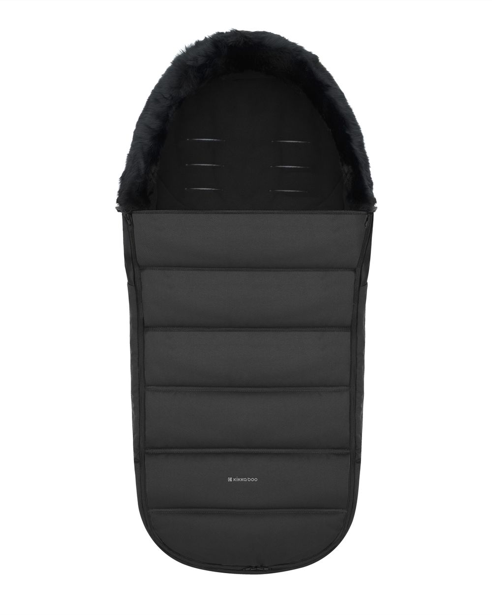 Kikka boo Fu&szlig;sack Urban f&uuml;r Kinderwagen Rei&szlig;verschluss Steppdesign Gurt&ouml;ffnungen schwarz - Bild 1