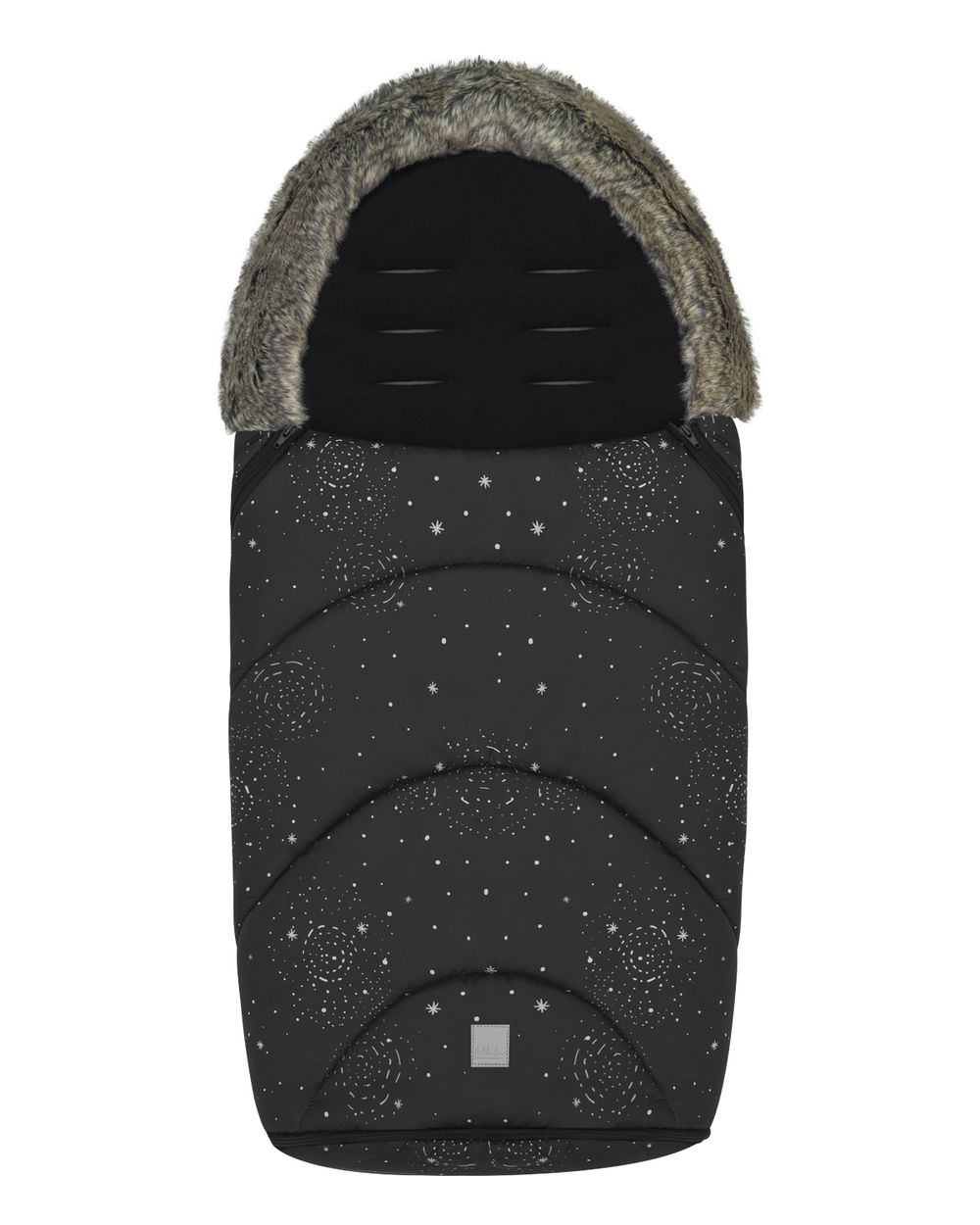 Kikka boo Fu&szlig;sack Trendy f&uuml;r Kinderwagen, &Ouml;ffnung am Fu&szlig;bereich, Rei&szlig;verschluss schwarz - Bild 1