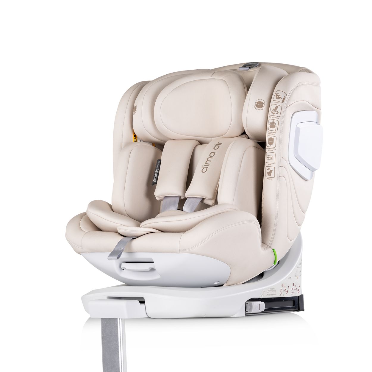 Chipolino Kindersitz Clima Air i-Size (40-150 cm) Isofix L&uuml;ftungs-Heizfunktion beige - Bild 1
