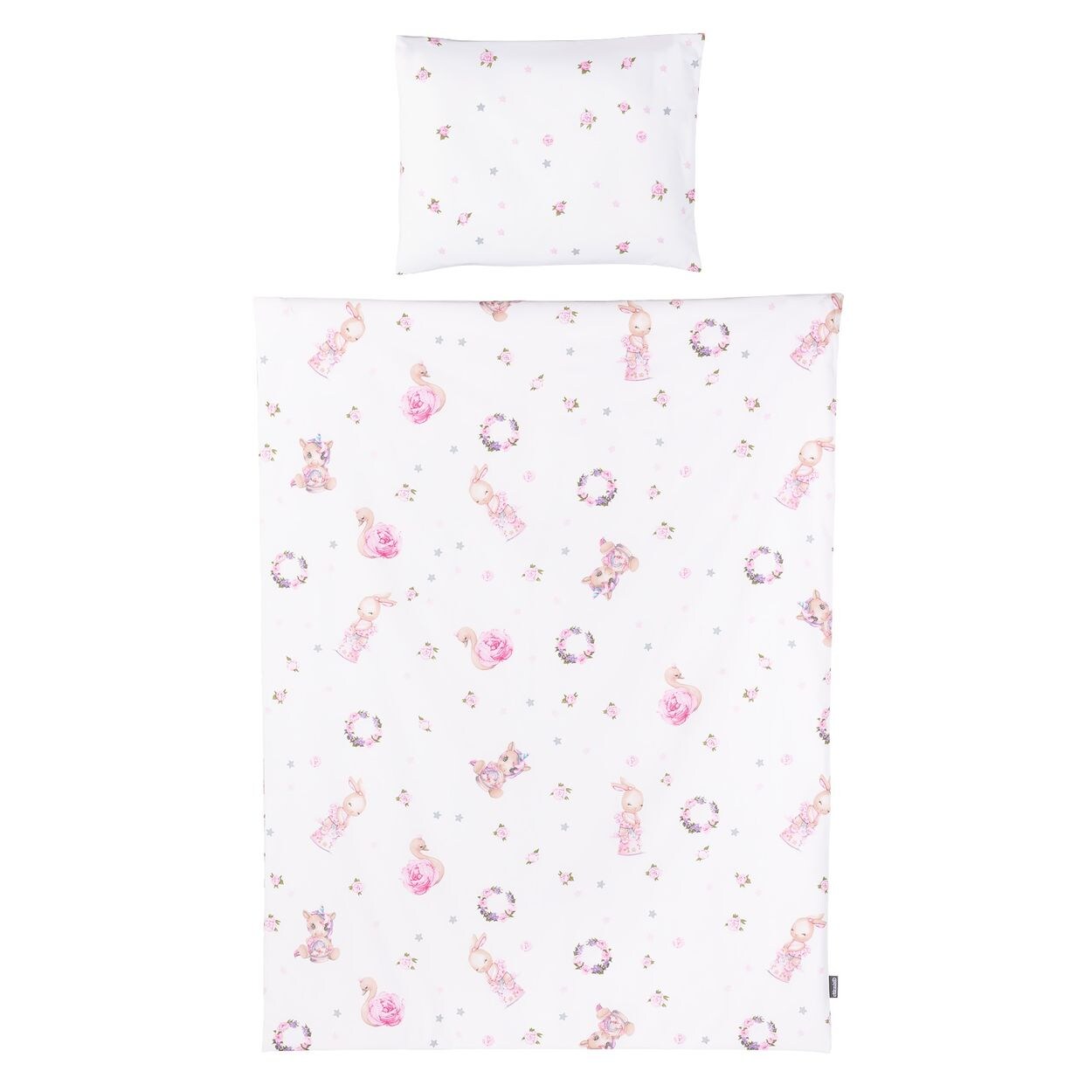 Chipolino 5-teiliges Bettwäsche Set, Decke 95 x 125 cm Kissen 35 x 45 cm rosa weiß | 03800933004635