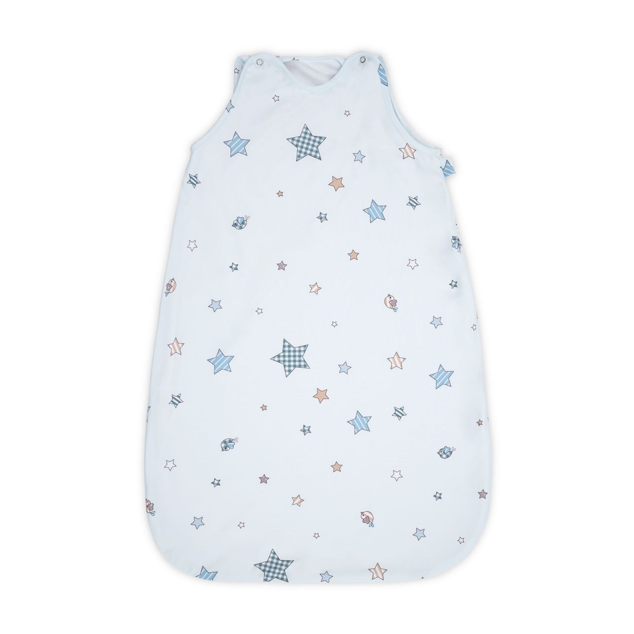 Lorelli Baby Winterschlafsack 85 cm 100% Baumwolle, 2,5 TOG, Ma&szlig;e 80 x 45 x 3 cm hellblau Sterne - Bild 1