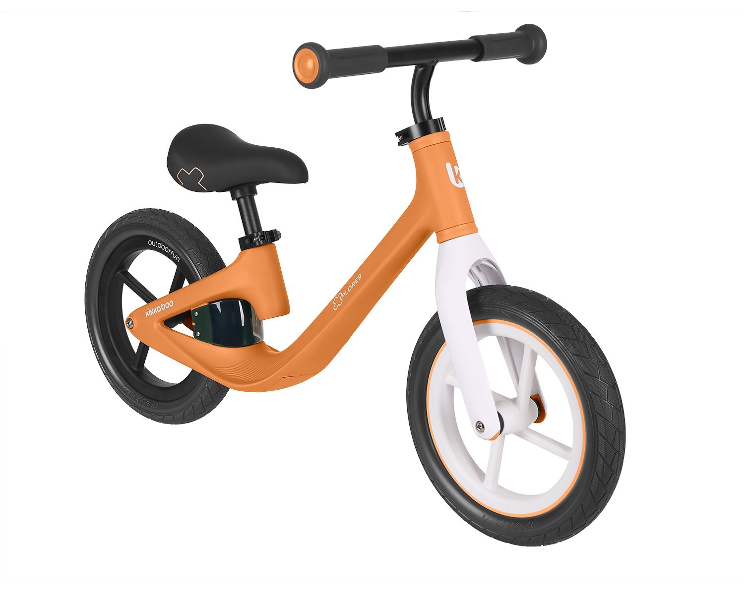 Kikka boo Laufrad Xplorer 12 Zoll, h&ouml;henverstellbarer Lenker und Sitz, Griffe orange - Bild 1