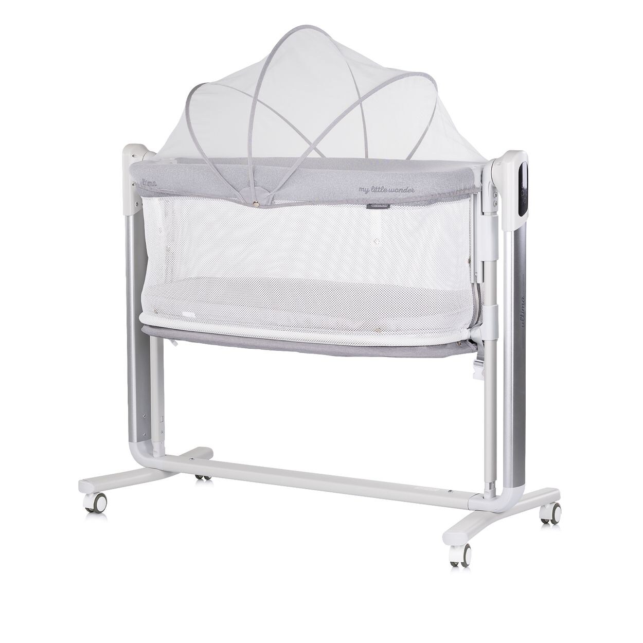 Chipolino Babywiege elektrisch Ultima Beistellbett Schaukelfunktion Musik Timer grau | 03800933002754