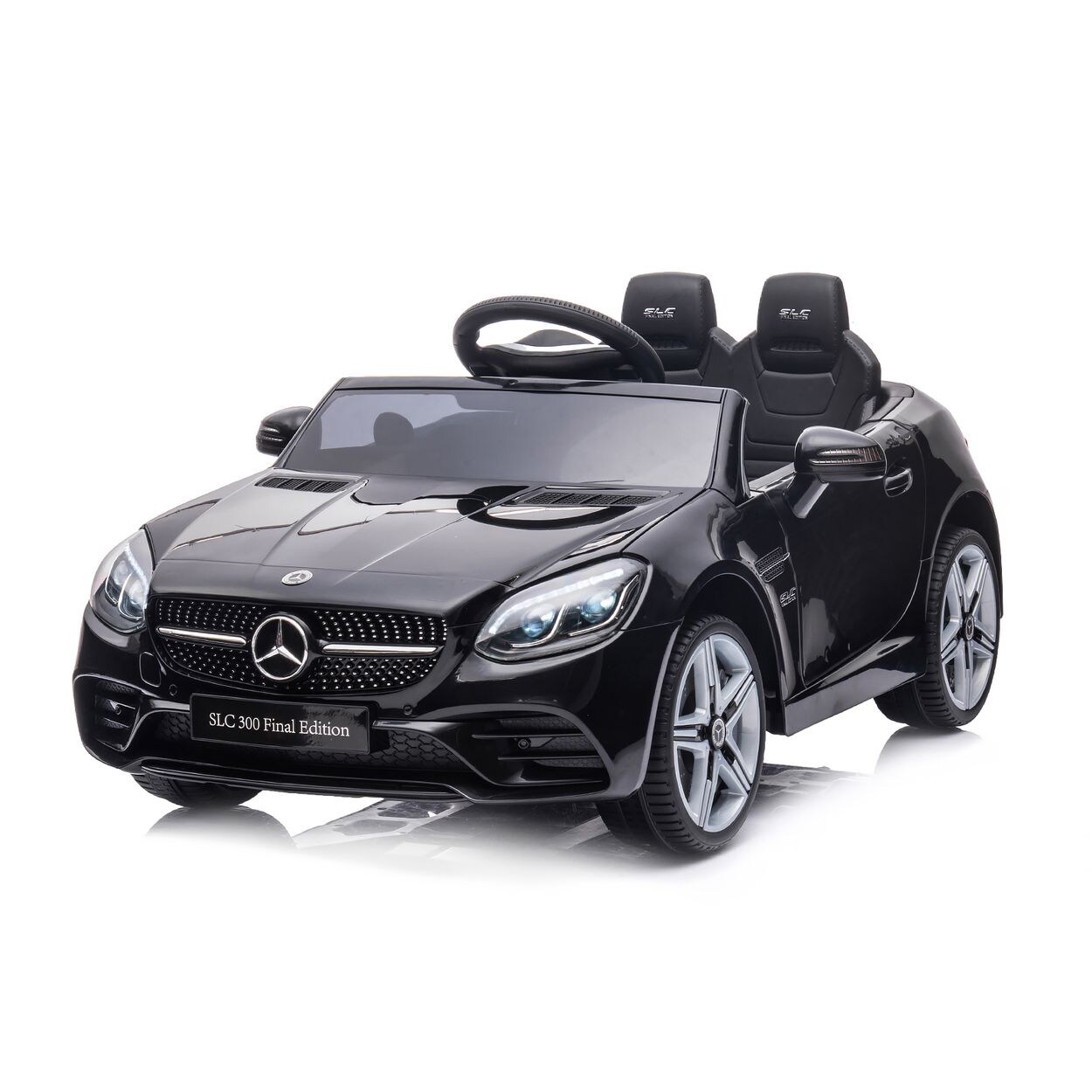 Chipolino Kinder Elektroauto Mercedes Benz SLC300 Fernbedienung MP3 Bluetooth schwarz | 03800933002402