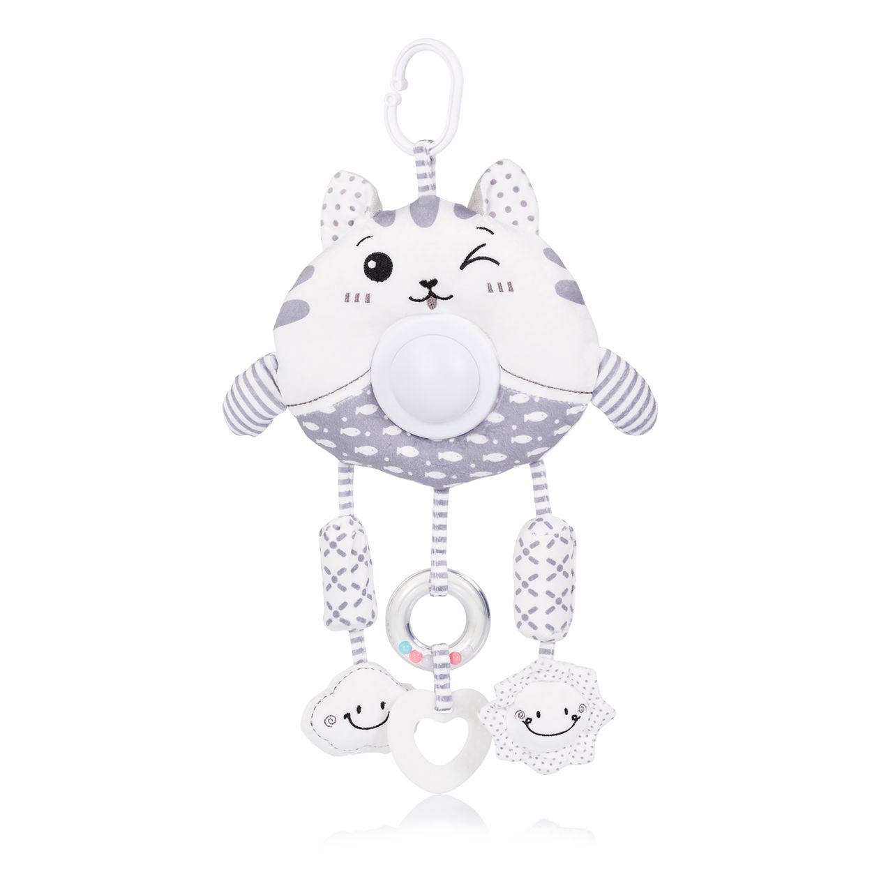 Chipolino Musikmobile gro&szlig;e Tiere Melodie Lichteffekte Pl&uuml;schtier ab Geburt wei&szlig; - Bild 1