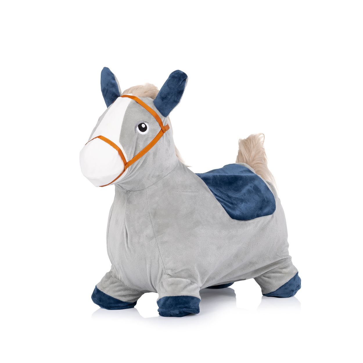 Chipolino H&uuml;pfspielzeug H&uuml;pftiere Musik lustige Effekte aufblasbar Pl&uuml;schbezug blau - Bild 1