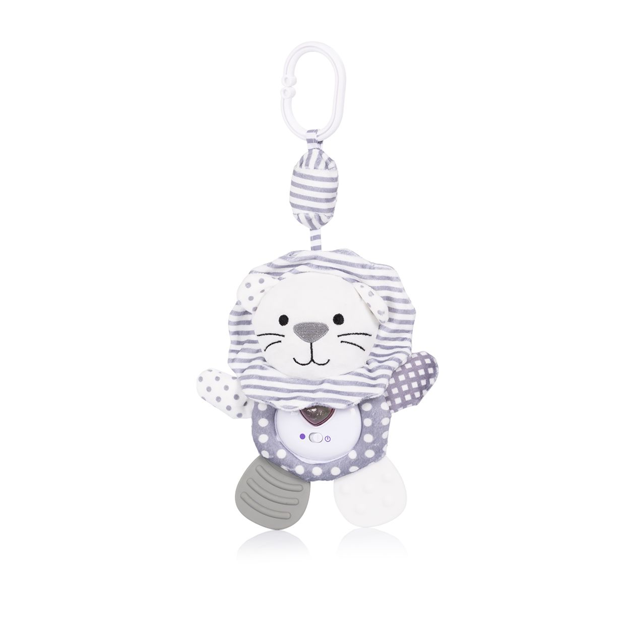 Chipolino Musikmobile kleine Tiere Pl&uuml;sch Lieder Musik Licht Bei&szlig;ring ab Geburt wei&szlig; - Bild 1