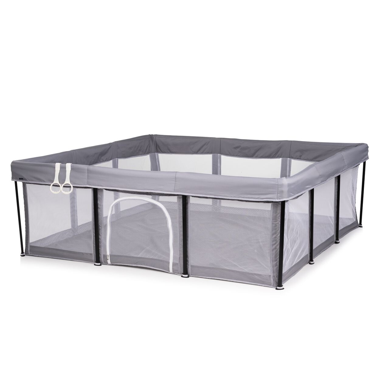 Chipolino Laufstall Easy Set Spielmatte 180 x 180 cm Aufbewahrungstasche weich grau
