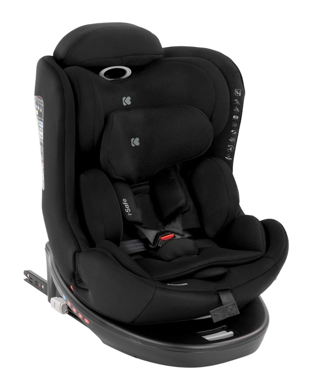 Kikka boo Kindersitz i-Safe, i-Size (40-150 cm) Isofix, Top-Tether, verstellbar schwarz - Bild 1