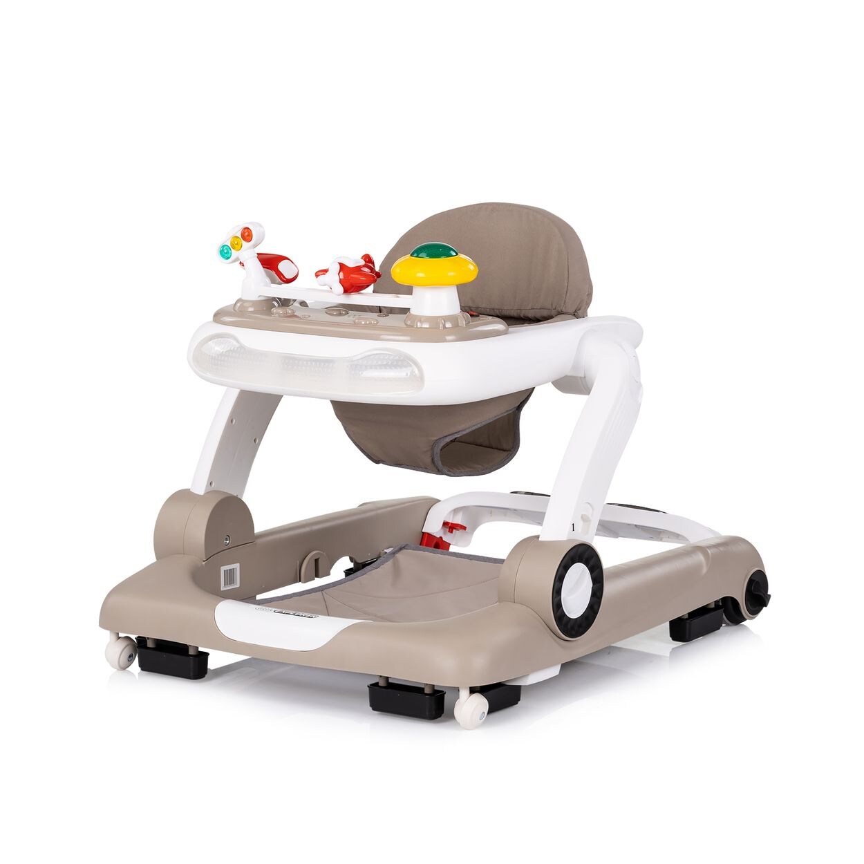 Chipolino Lauflernhilfe little Explorer 4 in 1 Laulernwagen Musik Stopper Räder beige