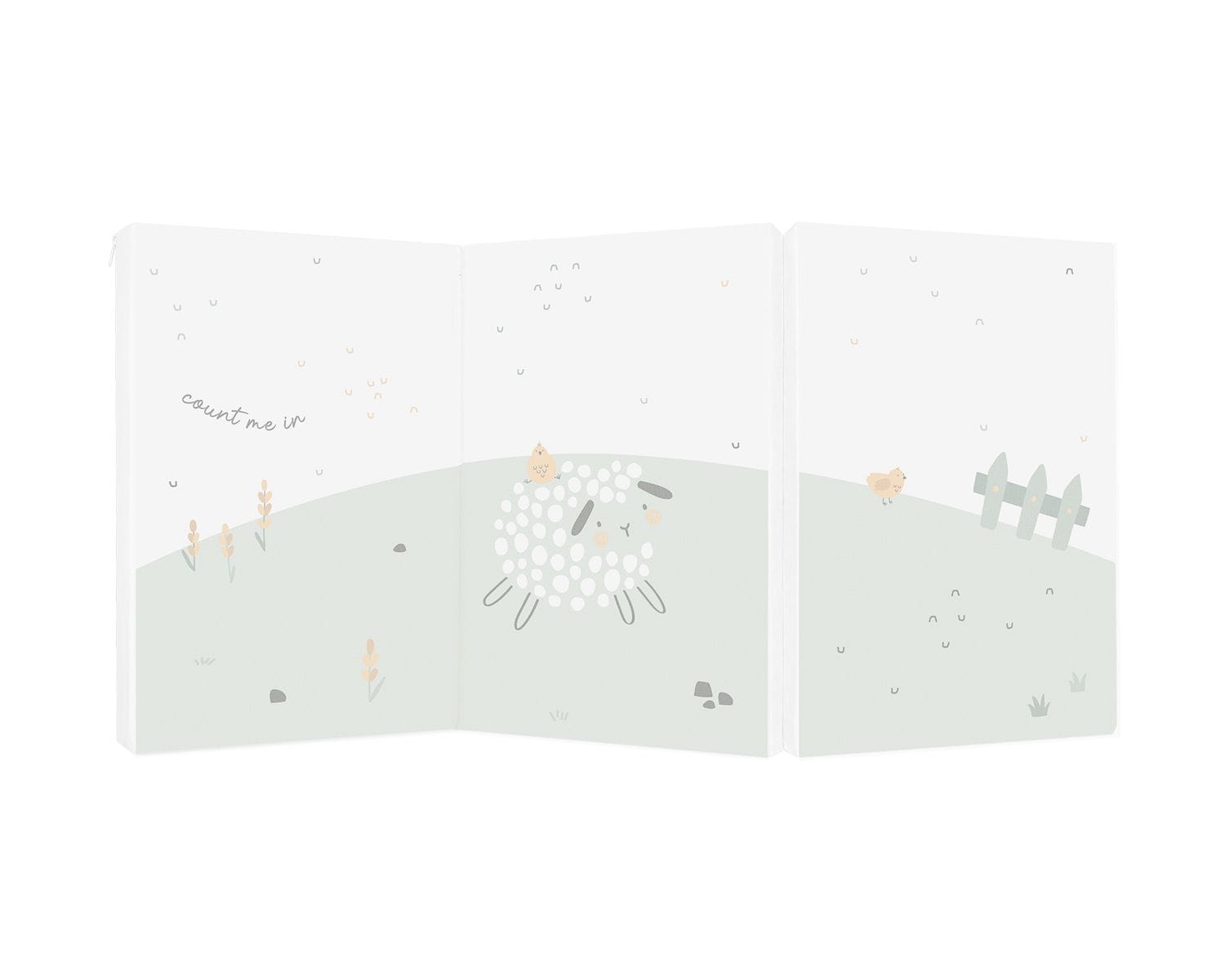 Kikka boo Babybett Faltmatratze Tiere 120 x 60 x 5 cm Baumwolle Rei&szlig;verschluss gr&uuml;n - Bild 1