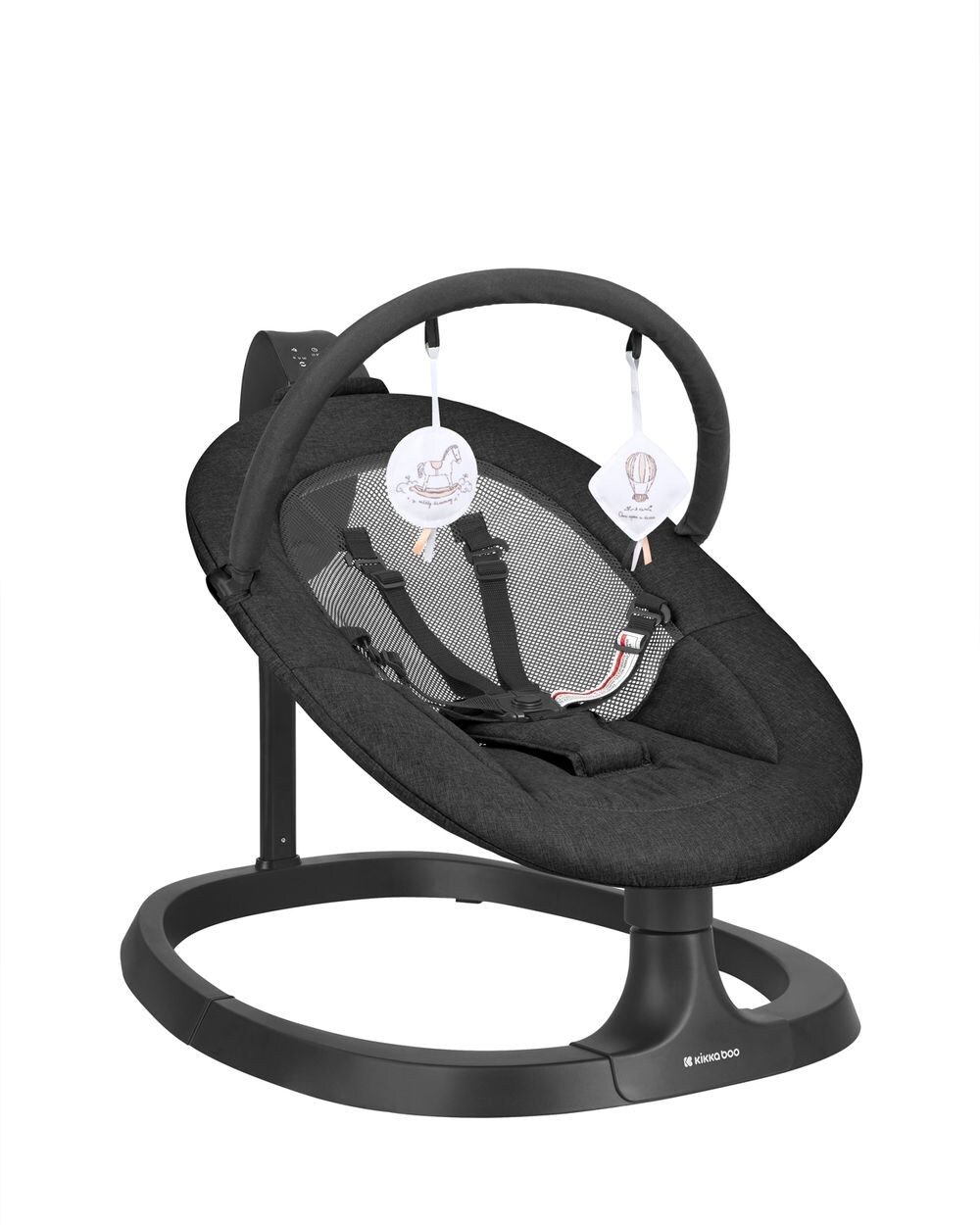 Kikka boo Babywippe Zazu elektrisch Kinderstuhl Musik Schaukelfunktion Timer schwarz | 03800171222983