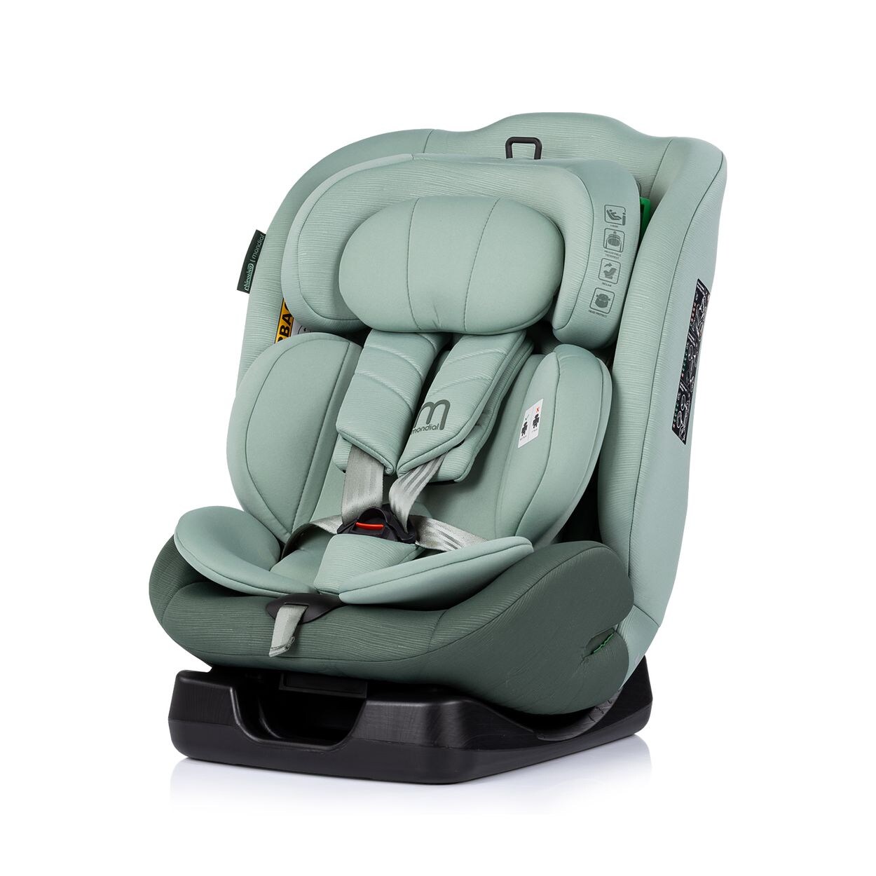 Chipolino Kindersitz Mondial i-Size (40-150cm) Liegeposition Kopfstütze Gurt grün