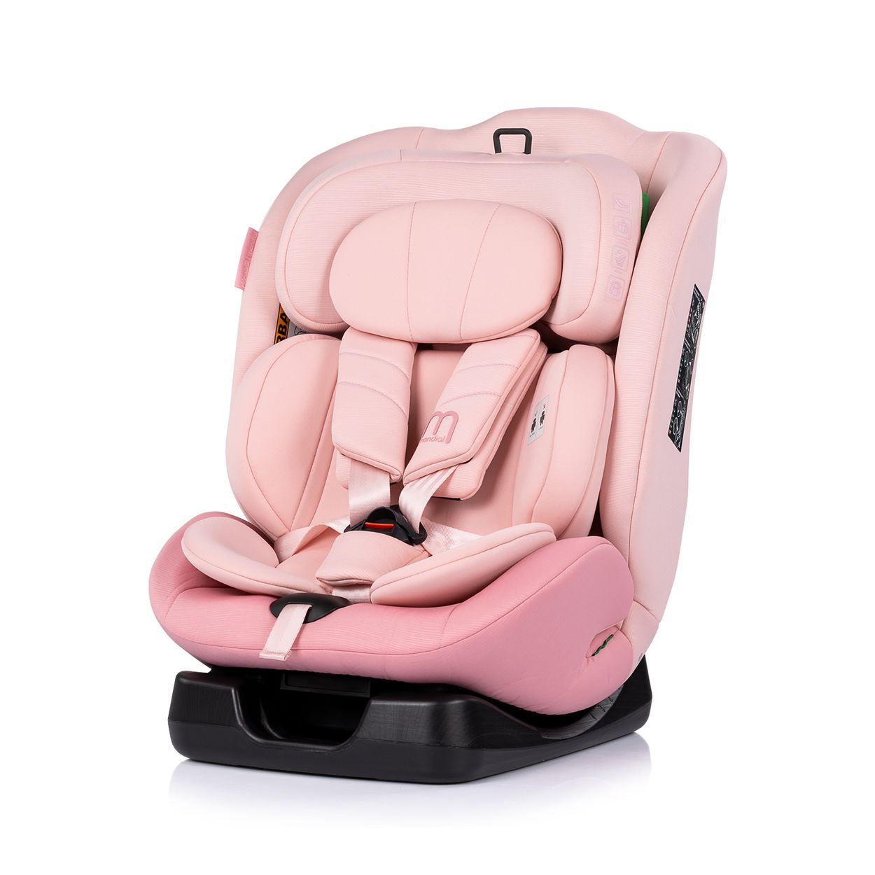 Chipolino Kindersitz Mondial i-Size (40-150cm) Liegeposition Kopfst&uuml;tze Gurt rosa - Bild 1