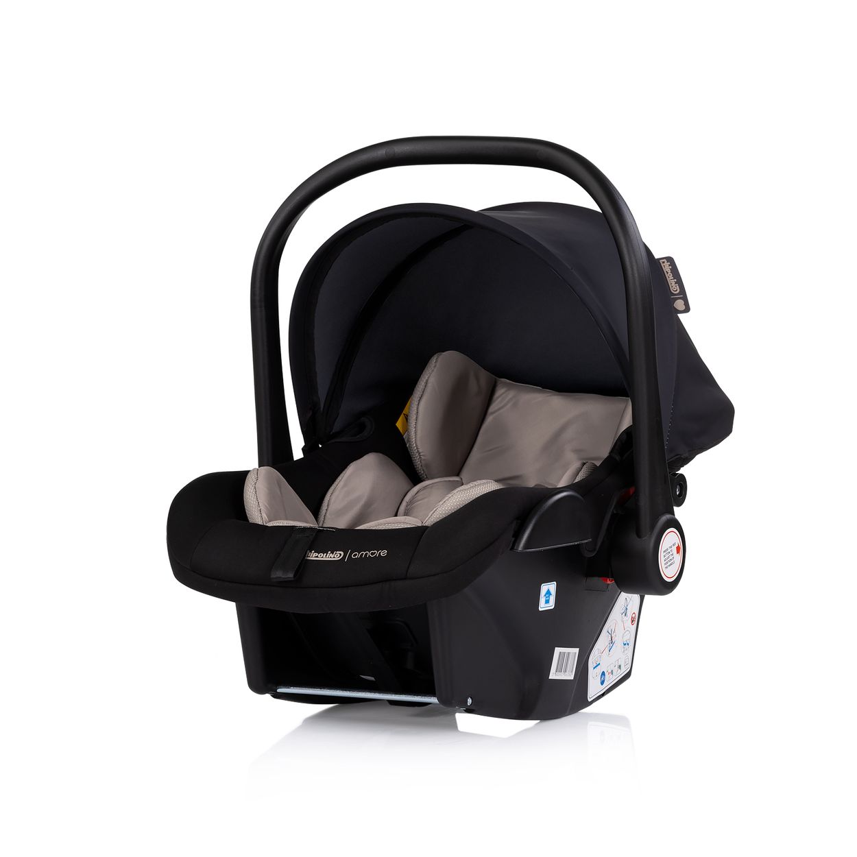 Chipolino Set Babyschale Isofix-Basis-Station Amore i-Size Gruppe 0+ (0 - 13 kg) black - Bild 1