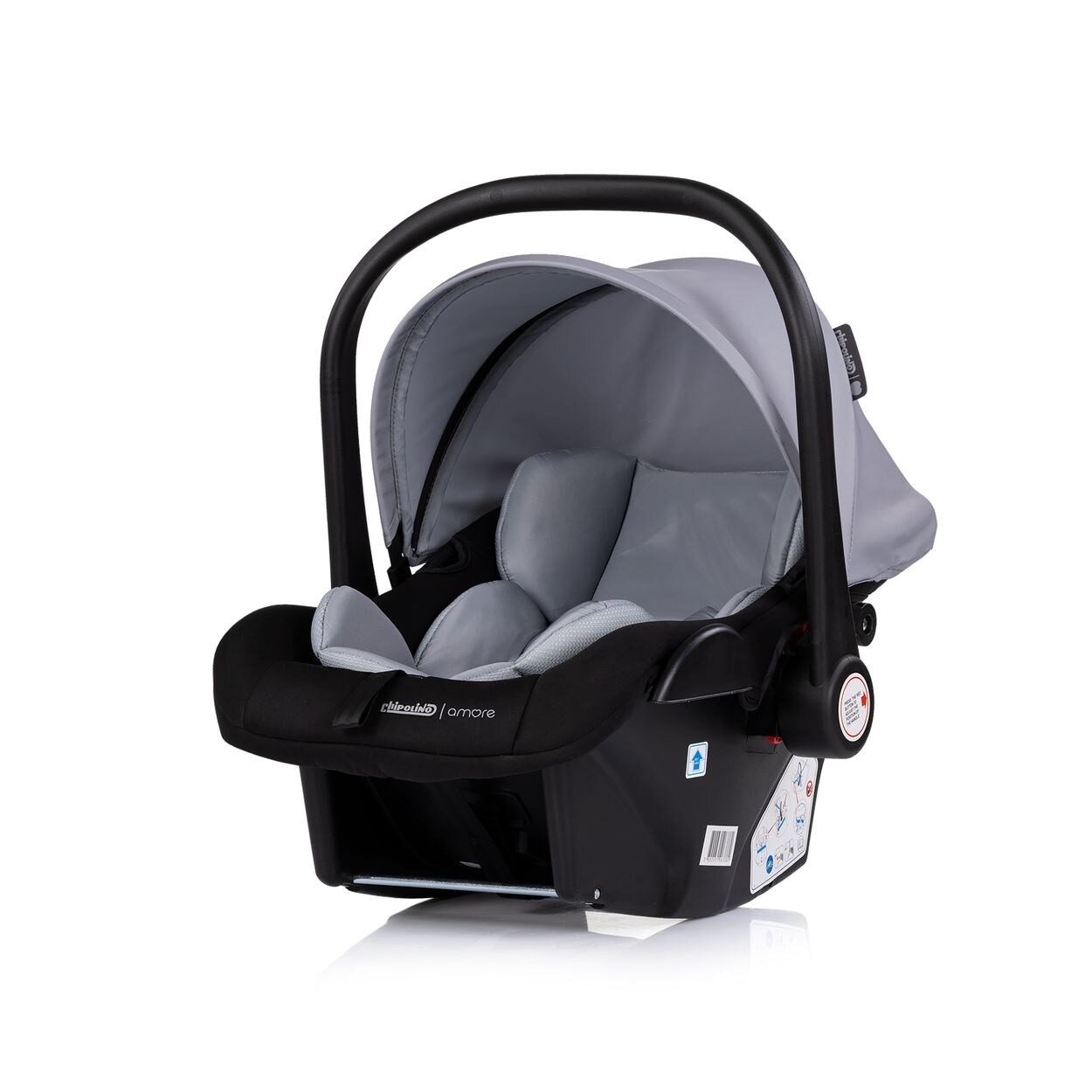 Chipolino Set Babyschale Isofix-Basisstation Amore i-Size Gruppe 0+ (0 - 13 kg) hellgrau