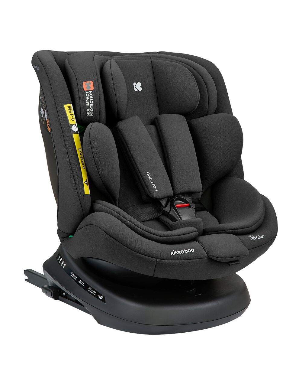 Kikka boo Kindersitz i-Defend i-Size (40-150cm) Isofix, 360 Grad Drehung, SPS schwarz | 03800171222884