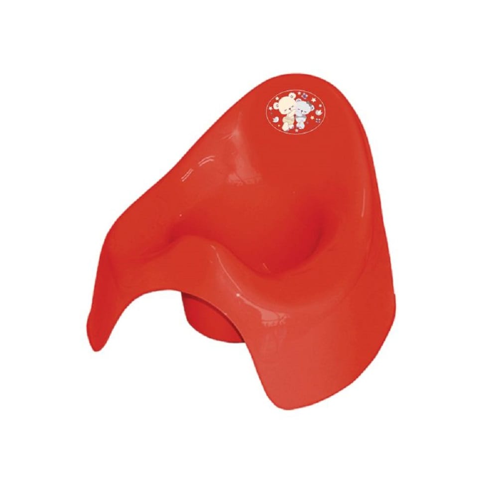 Lorelli T&ouml;pfchen aus unbedenklichem Kunststoff, Spritzschutz, leicht zu reinigen rot - Bild 1