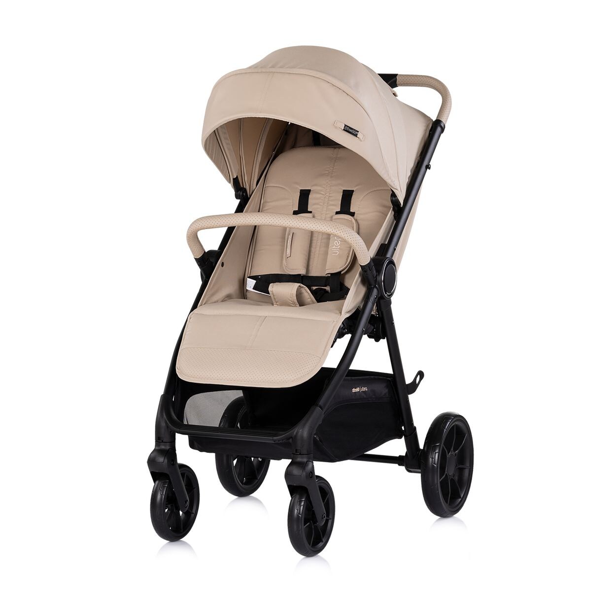 Chipolino Kinderwagen Ultera Buggy klappbar Korb Federung Hinterradbremse Gurt braun