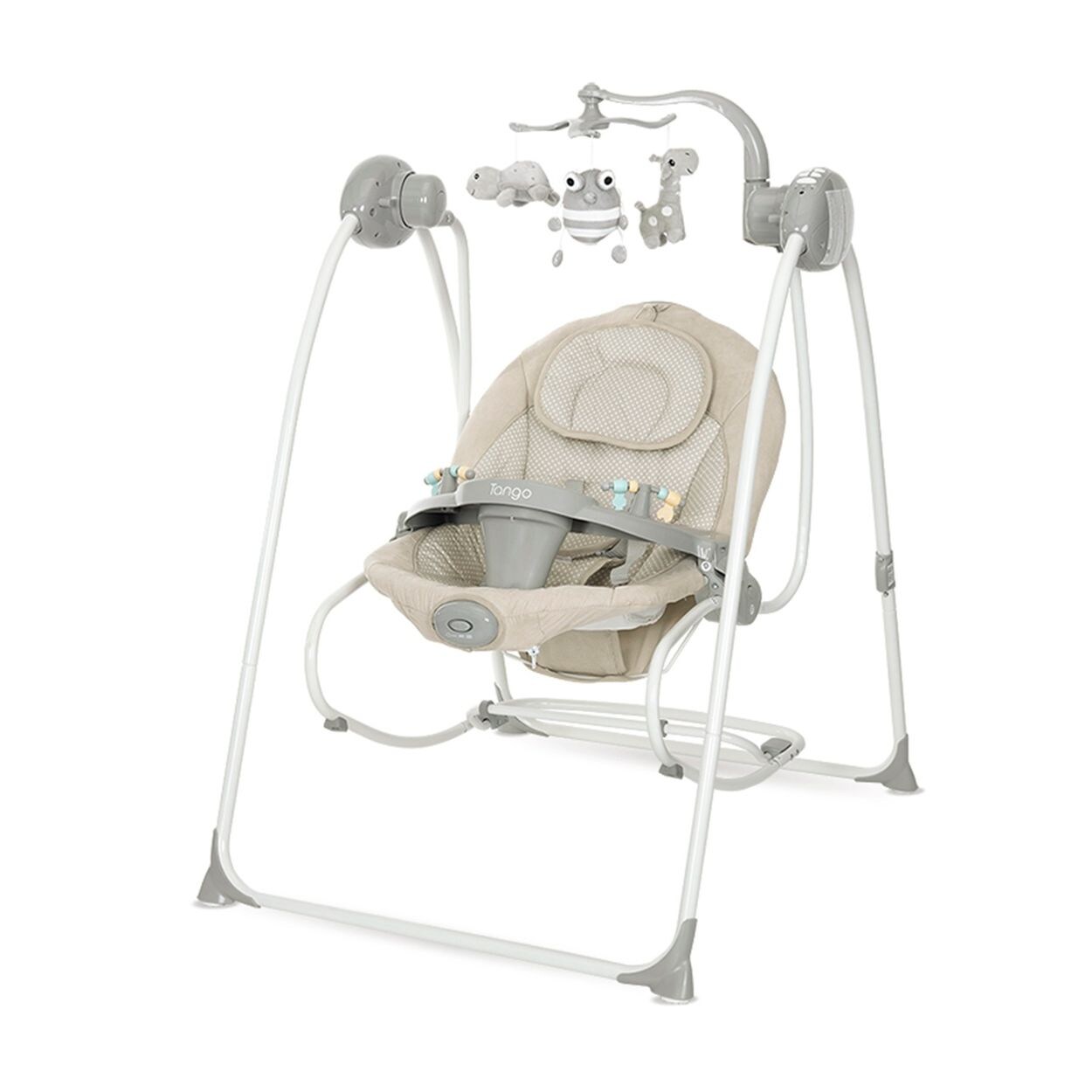 Lorelli Babywippe elektrisch Tango 2 in 1, Fernbedienung, MP3, Timer, Mobile braun