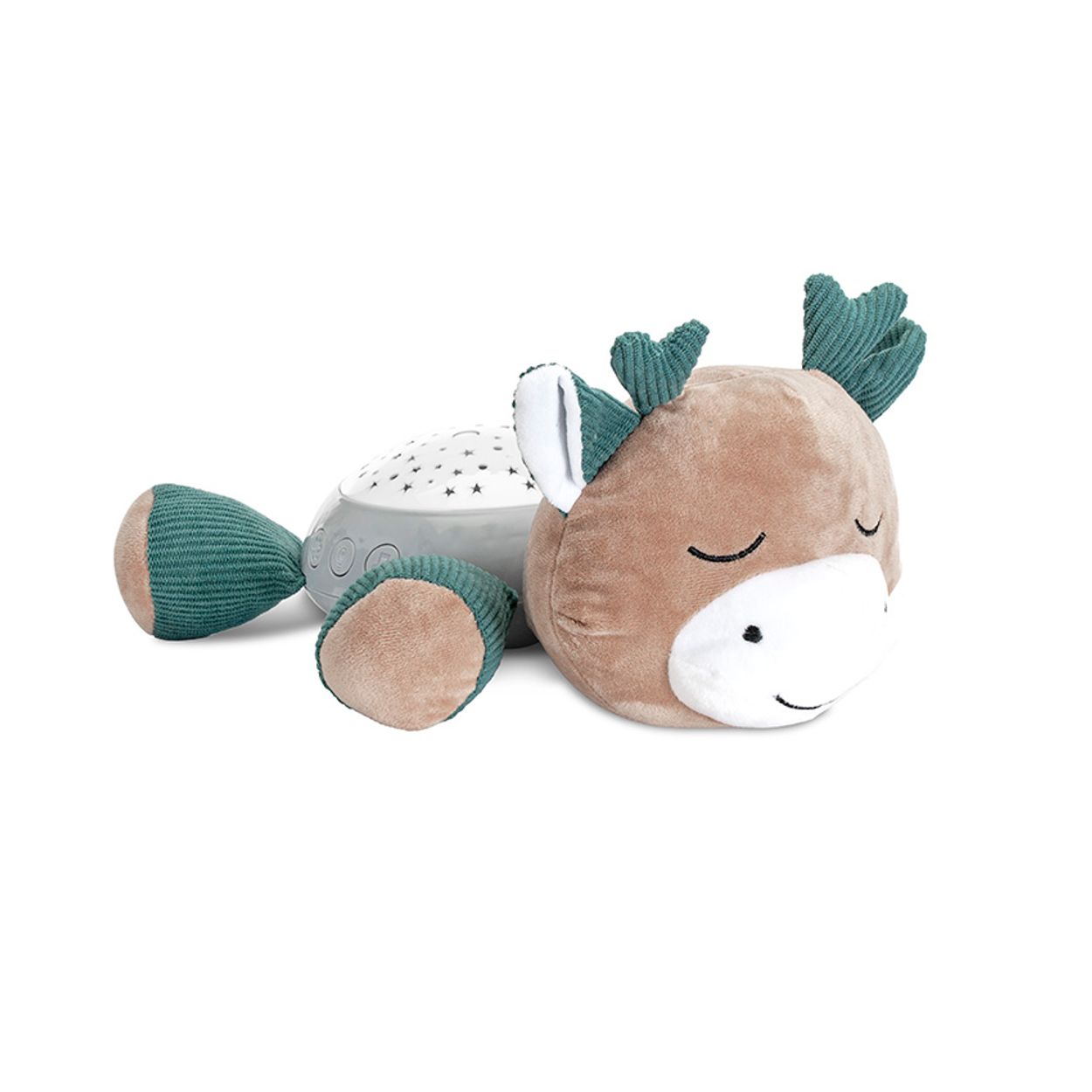 Lorelli Nachtlicht Pl&uuml;schtier Sternenlichtprojektor Schlaflieder Naturger&auml;usche in wei&szlig; grau - Bild 1