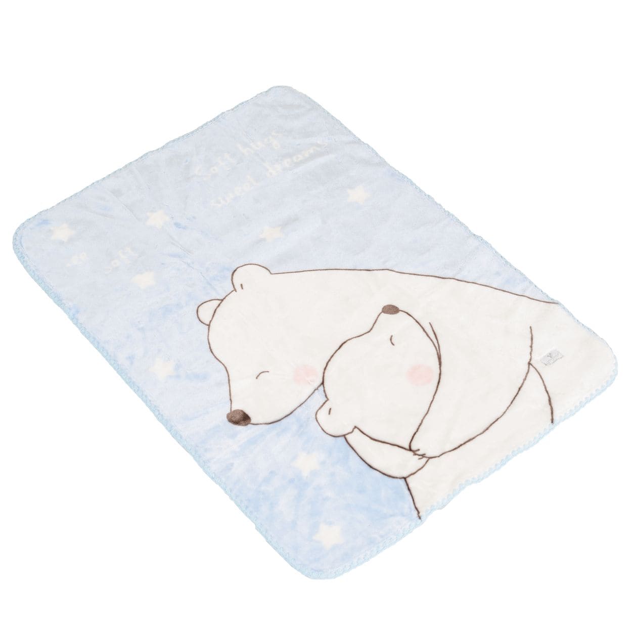Cangaroo Babydecke 110 x 80 cm Softy Sweet B&auml;renmotiv Kuscheldecke Schmusedecke blau - Bild 1