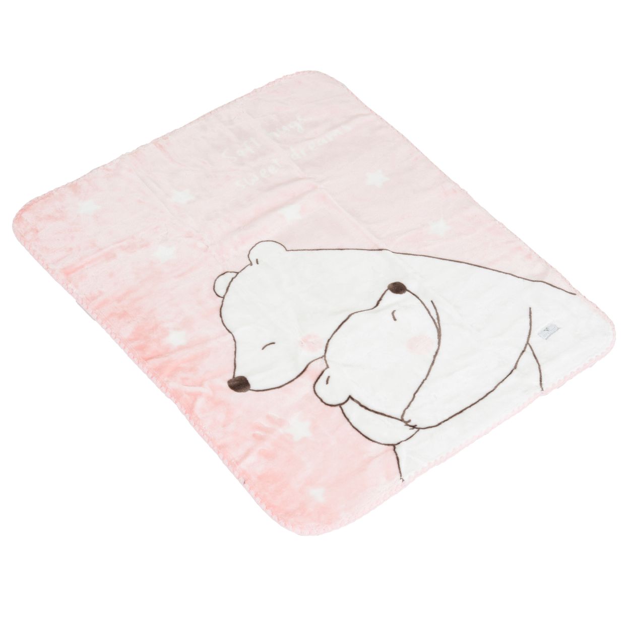 Cangaroo Babydecke 110 x 80 cm Softy Sweet B&auml;renmotiv Kuscheldecke Schmusedecke rosa - Bild 1