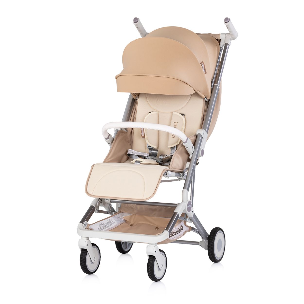 Chipolino Kinderwagen Buggy Pocket klappbar Korb Frontb&uuml;gel Sonnendach bis 22 kg beige - Bild 1