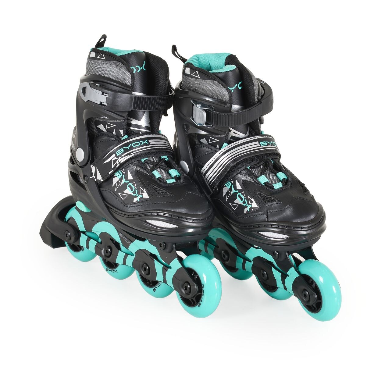 Byox Inliner Dazzle türkis PU-Rollen Bremse Tasche ABEC-5-Kugellager Ratschband Größe M (34-37)