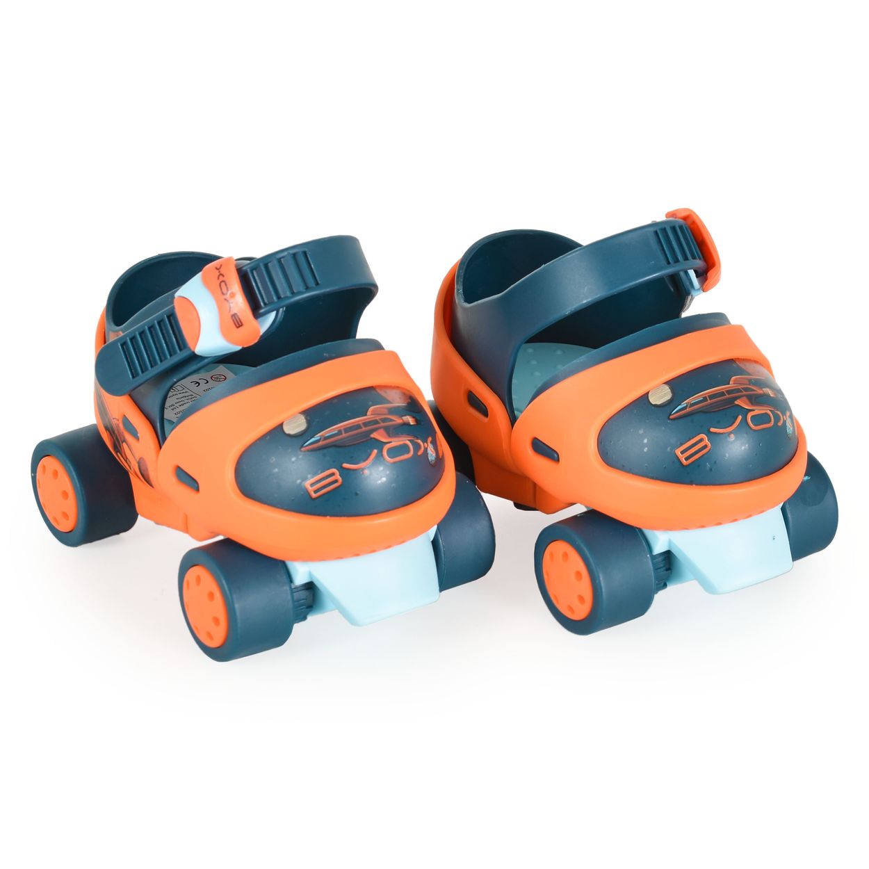 Byox Rollschuhe Scooper Skates Bremse vier R&auml;der Kunststoffrollen ab 3 Jahren blau - Bild 1