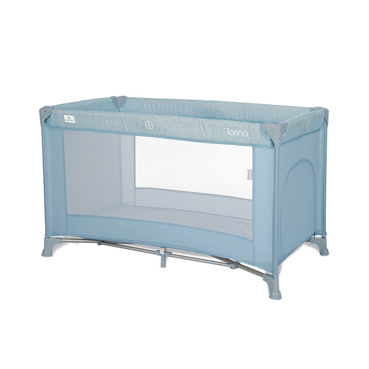 Lorelli Reisebett Torino Laufstall seitlicher Eingang, Tragetasche, Faltmatratze blau