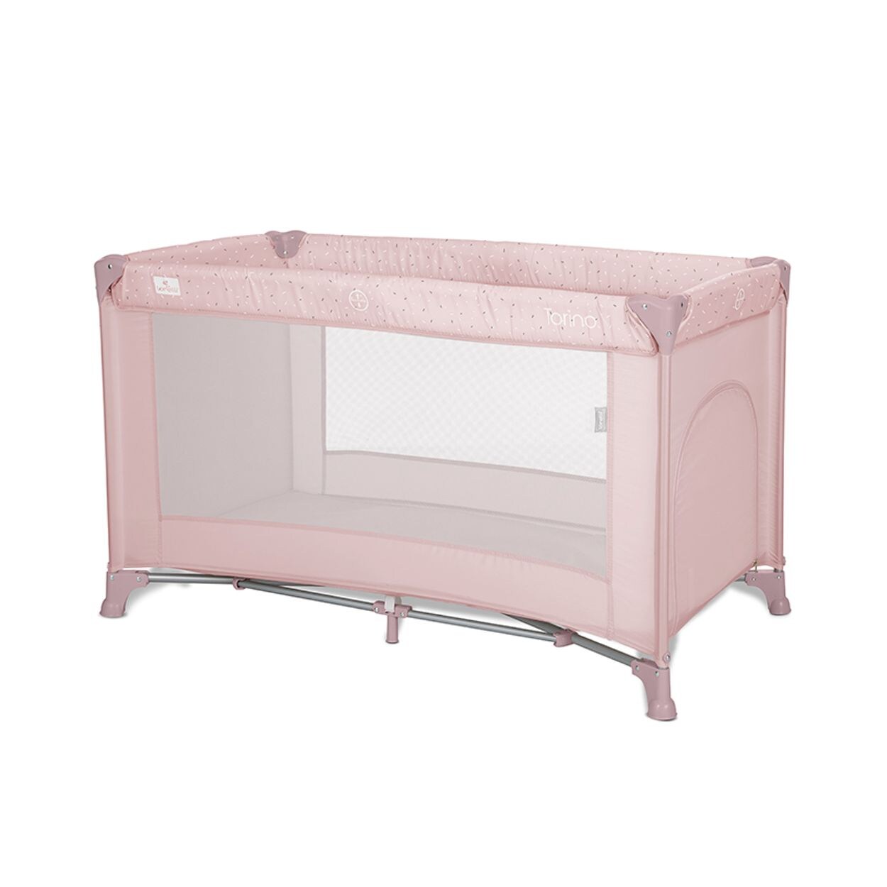 Lorelli Reisebett Torino Laufstall seitlicher Eingang, Tragetasche, Faltmatratze pink