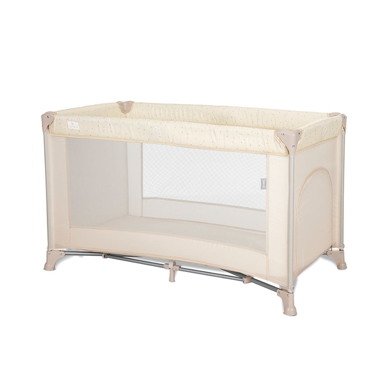 Lorelli Reisebett Torino Laufstall seitlicher Eingang, Tragetasche, Faltmatratze creme