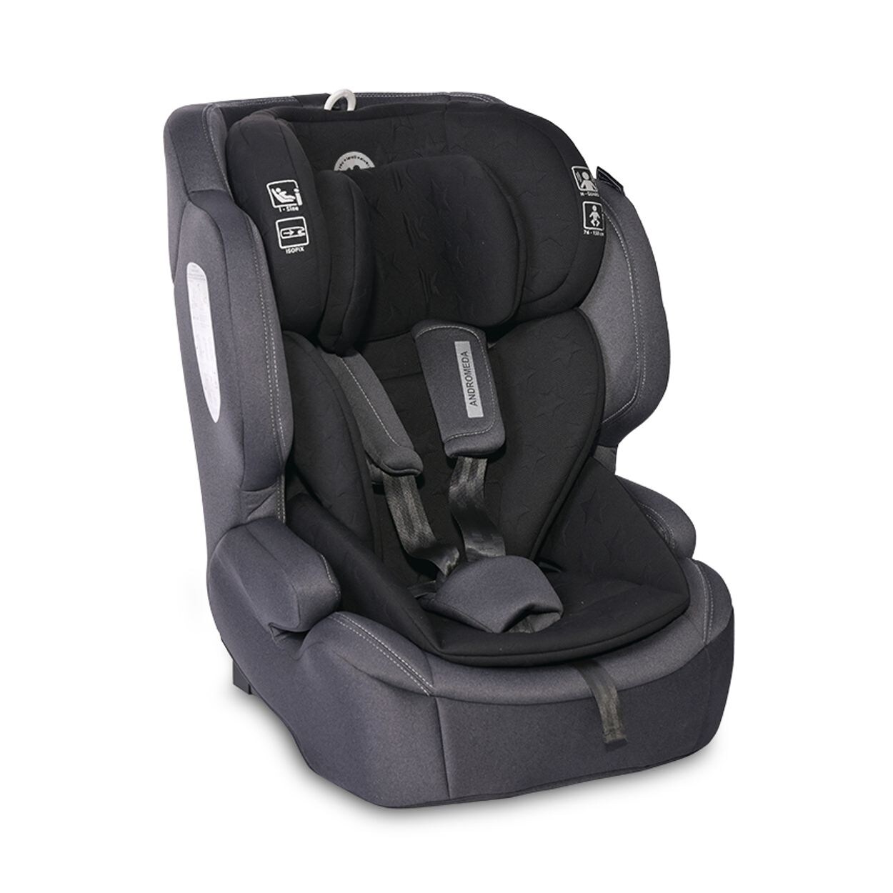 Lorelli Kindersitz Andromeda i-Size (76-150 cm) Isofix, Top Tether, verstellbar schwarz | 03800166112428