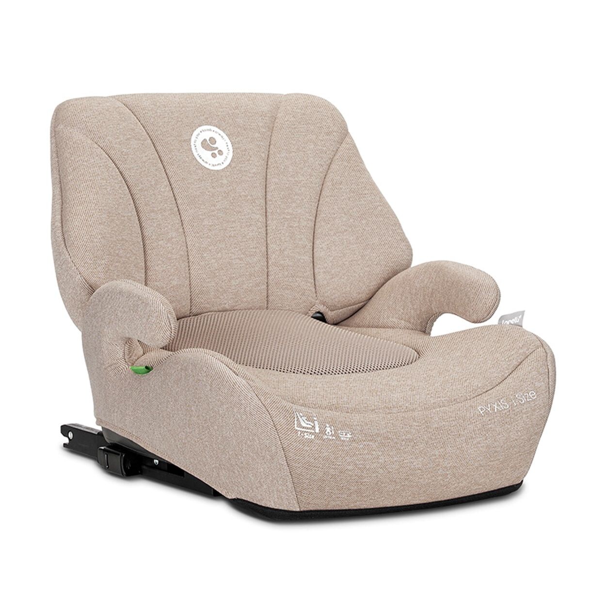 Lorelli Kindersitzerhöhung Pyxis Isofix 125-150 cm Rückenlehne abnehmbar EPS beige