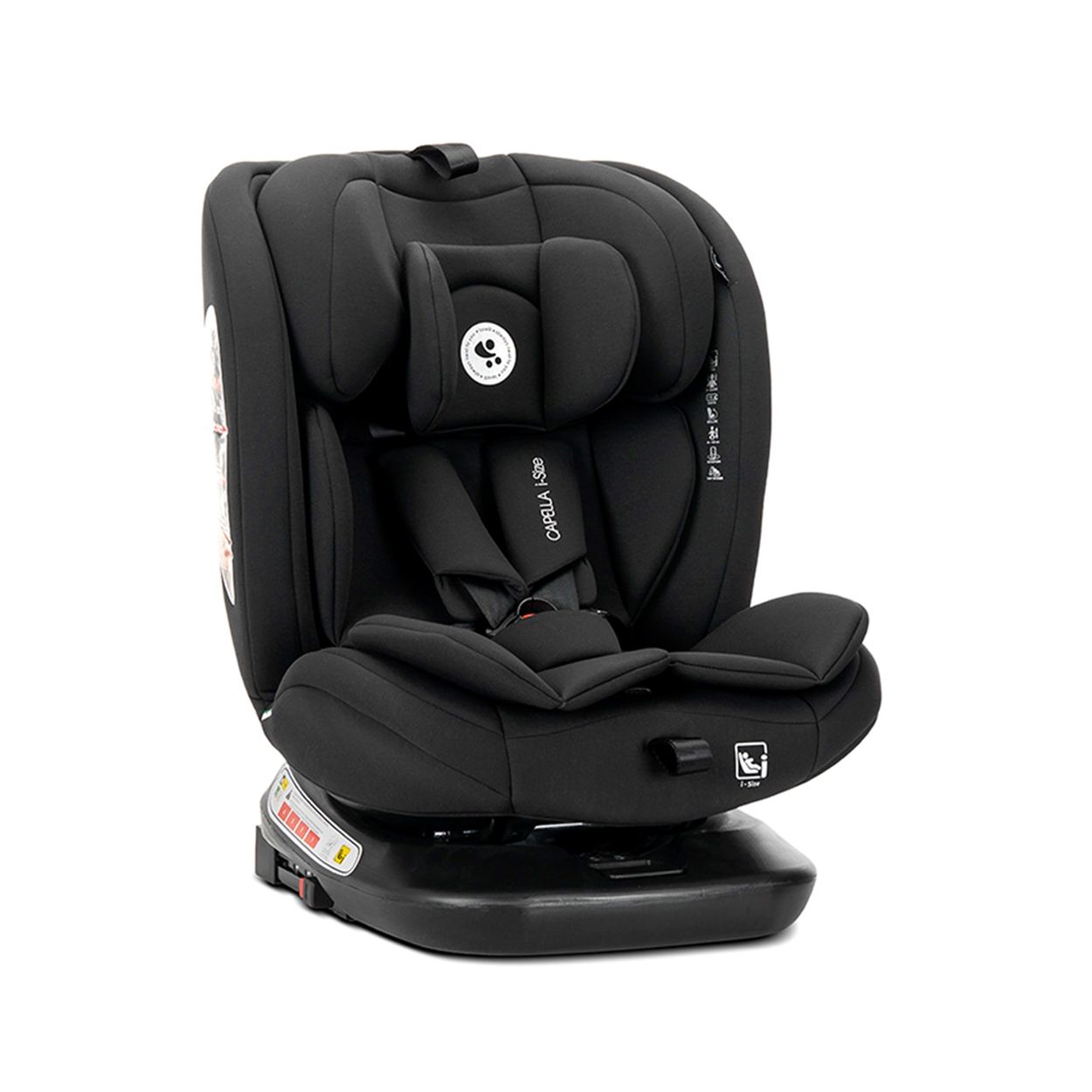 Lorelli Kindersitz Capella 40 - 150 cm Isofix Kopfkissen Kopfst&uuml;tze verstellbar schwarz - Bild 1