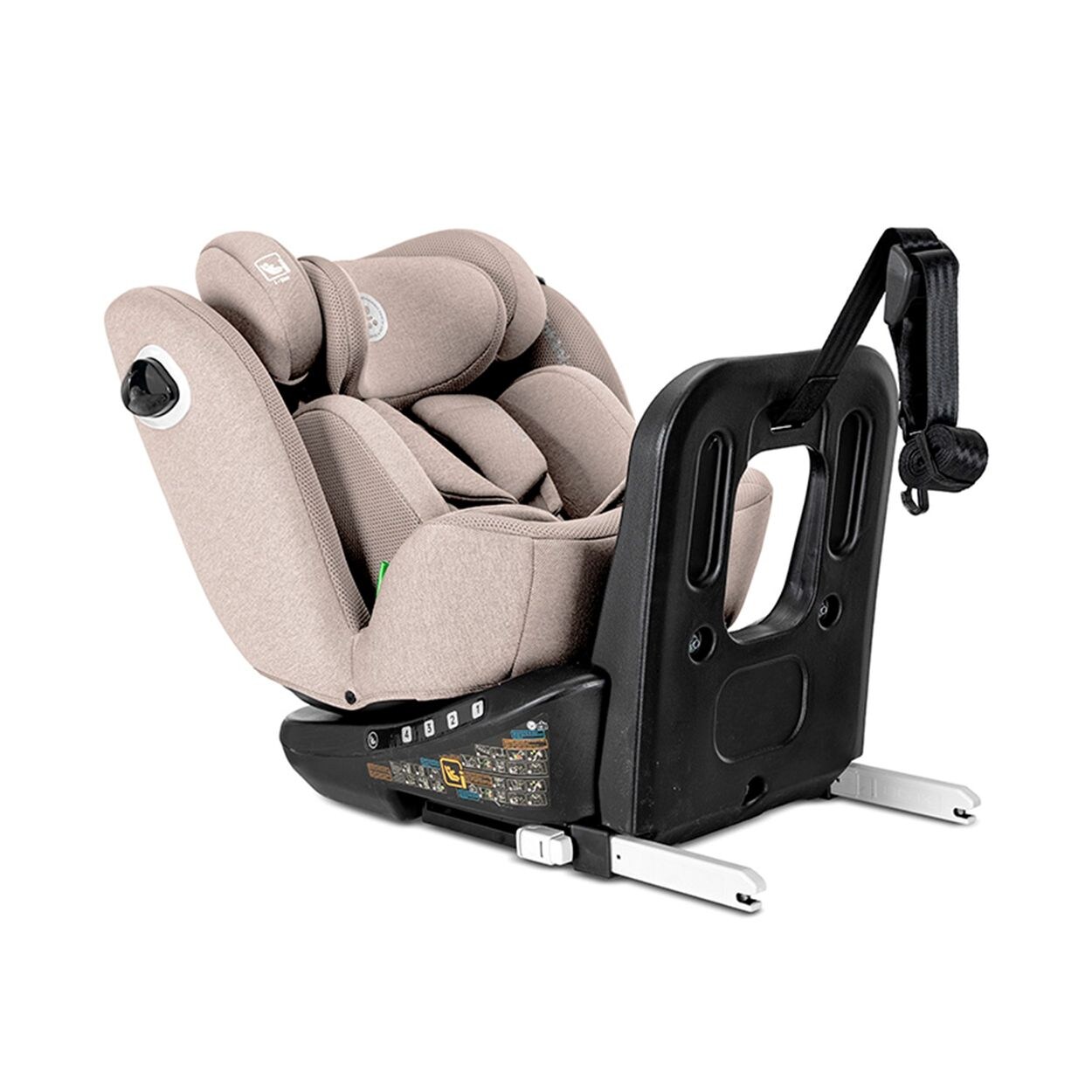 Lorelli Kindersitz Auriga 40 - 150 cm Isofix Anti-Rebound-Stange SPS Rückenlehne beige