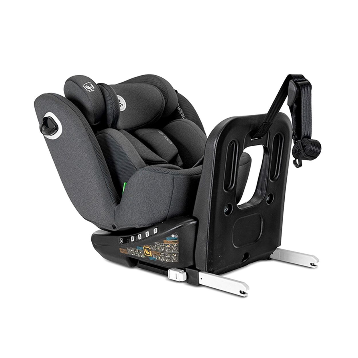 Lorelli Kindersitz Auriga 40 - 150 cm Isofix Anti-Rebound-Stange SPS Rückenlehne grau